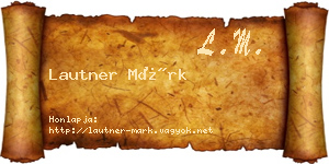 Lautner Márk névjegykártya