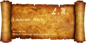 Lautner Márk névjegykártya